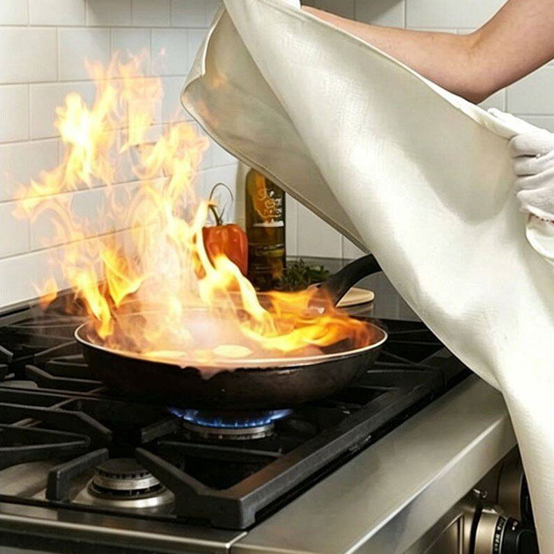 Fire Blanket Kitchen - Manta Ignífuga de Fibra de Vidrio,