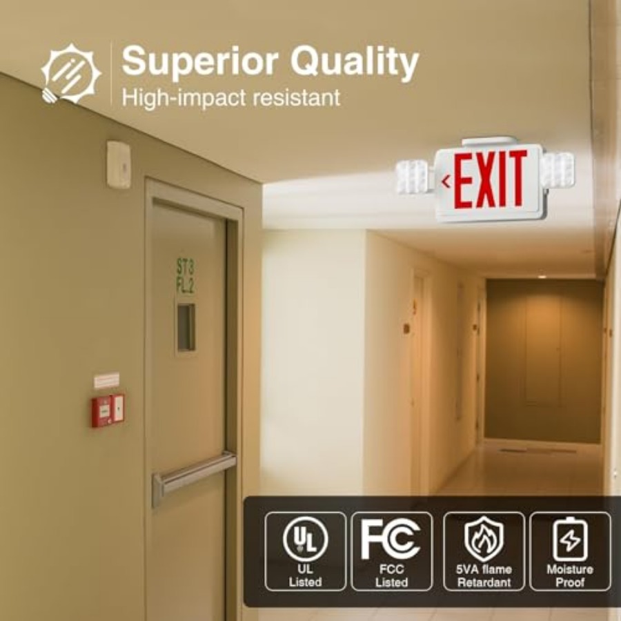 Señal de Salida LED con Luces  - Emergency Exit Sign reseña y precio