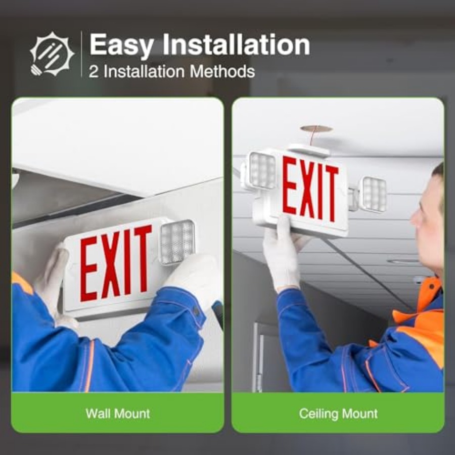 Señal de Salida LED con Luces  - Emergency Exit Sign reseña y precio